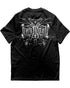Mockup vom schwarzen Harmony T-Shirt der Dark Bliss Techno Kollektion von Technostoff, Rückenansicht